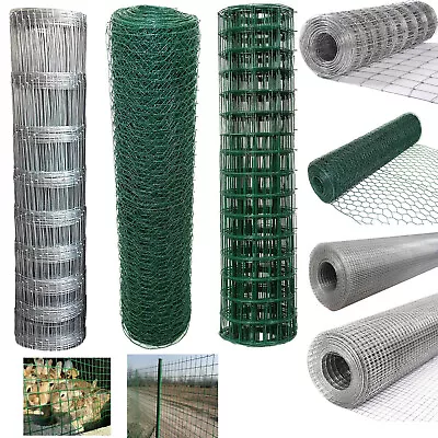 Welded Mesh Fence Wire For Garden Fencing Guard Barrier Green PVC Coated/Metal • £25.90