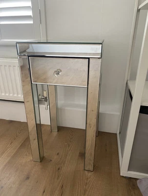 £49 • Buy Used Venetian Mirrored Telephone Table / Bedside Table / Side Table