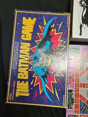 Vintage 1989 50th Anniversary University Games The Batman Board Game Open Box • $19.99