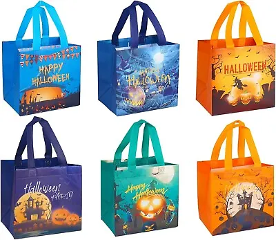 £6.19 • Buy 6 Pack Halloween Candy Bags Non-Woven Reusable Kids Gift Bags For Trick Or Treat