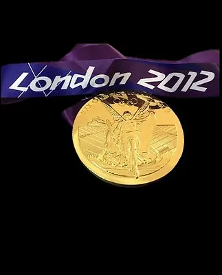 £19.99 • Buy Most Selling Coin 2012 London Olympic 'Gold' Medal+ Ribbon ORIGINAL Size,weight