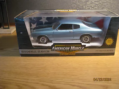 1/18   1970 Chevy   Chevelle Ss454  In L. Met. Blue  Ertl / Amer. Muscle #33567 • $45