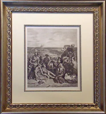 After Delacroix  The Massacre At Chios  Antique Photogravure Art Print Framed • $225