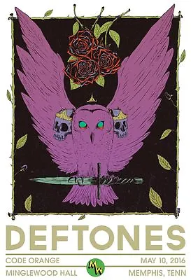$15.51 • Buy DEFTONES 2016 MEMPHIS CONCERT TOUR POSTER-Alt./Art Metal,Experimental Rock Music