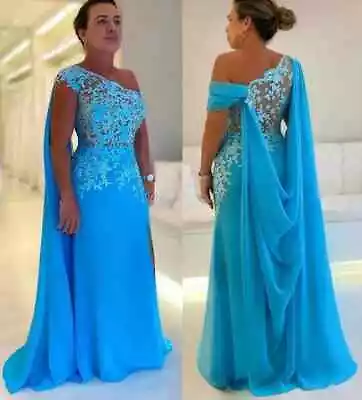 Elegant Blue Mother Of The Bride Dress Wedding Party Gowns Plus Size Robe De • $135.38