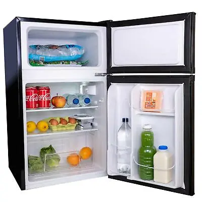 SIA UFF01BL 88L Black Freestanding Under Counter 2 Door Fridge Freezer • £129.99