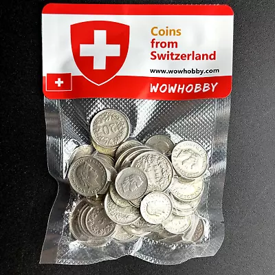 Swiss Coin Collection Lot 50 Random Coins From Switzerland Coin Collecting • $29.99