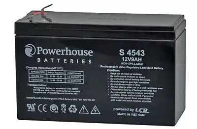 Powerhouse 12V 9Ah Sealed Lead Acid (SLA) Gel Battery 6.3mm/F2 • $29.07