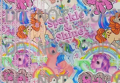 Custom 100% Cotton Woven Fabric Sparkle And Shine My Little Pony By The 1/4 Yard • $5.49
