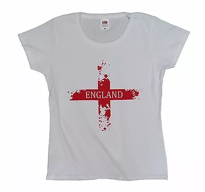 £4.29 • Buy England T Shirt, St George Cross Women's T Shirt, England Flag T Shirt