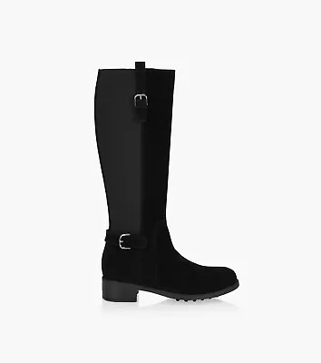 $600 LA CANADIENNE Sefora Waterproof Block Heel Boots BUCKLES BLACK 8.5 (TC1) • $249.99