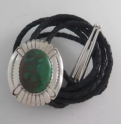 High Quality Sterling Silver & Gorgeous Turquoise Southwestern Bolo Tie • $144.99