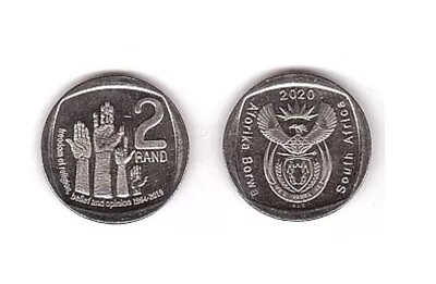 South Africa - 2 Rand 2020 UNC Freedom Of Religion Belief Opinion 1994- 2019 • $4.99