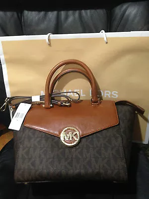 Michael Kors MK Signature 100%Authentic Women's Large Satchel Handbag Purse $398 • $279.99