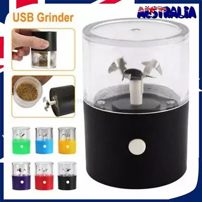 Electric Auto Herb Tobacco Grinder Crusher Machine USB Rechargeable Portable AU • $15.19