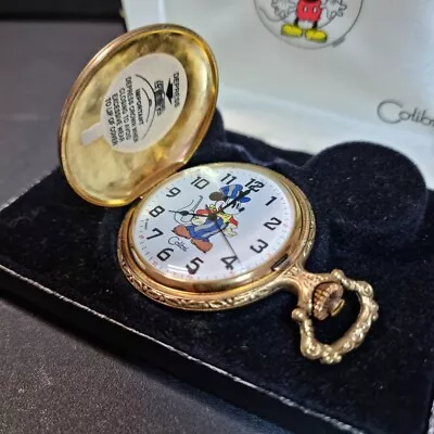 Calibri Gold Tone Mickey Mouse Pocket Watch • $110