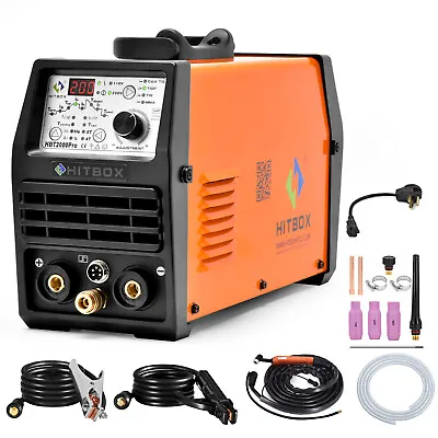 HITBOX 200A Cold TIG Pulse TIG Welder 220V ARC/MMA HF TIG IGBT Welding Machine • £249.99