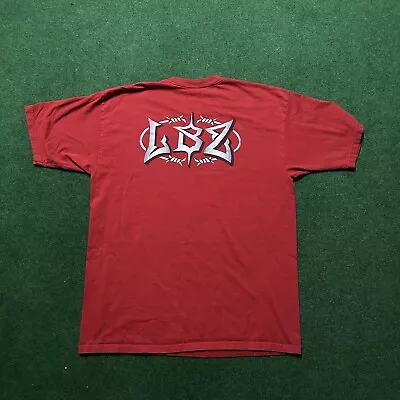 Vintage LBZ Shirt Mens XL Red 90S Racing Moto Barbed Wire Y2K Riding Gear Tee • $24.99