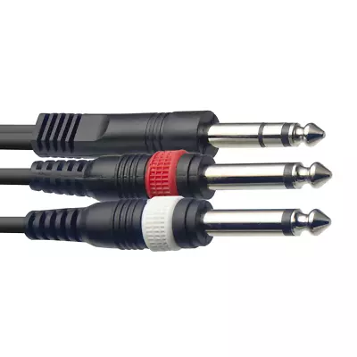 £7.95 • Buy Stagg S-Series Y-Cable - Stereo 1/4  Jack Plug To 2 X 1/4  Mono Jack Plugs