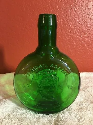 $12.25 • Buy Clevenger Brothers Green Mold Blown Glass Bottle (1975) - Abigail Adams