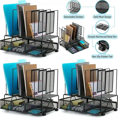 Mesh Desk Organizer With Drawer Office Desk Organizers And Accessories • $22.77