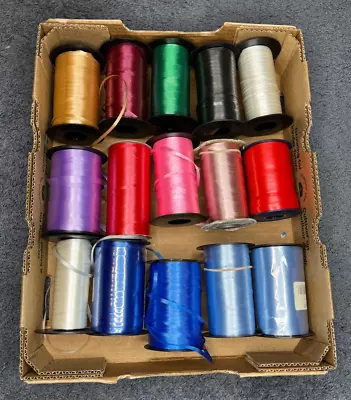 HUGE Lot Of Mixed Curling Ribbon 15 Spools • $29.99