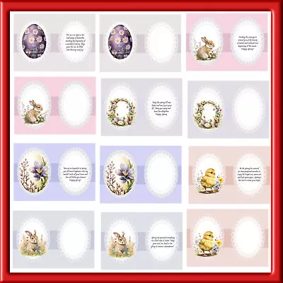 Easter/spring  Inserts  Pack 3 In Assorted Sizes  (24  Inserts) (march2023) • £7