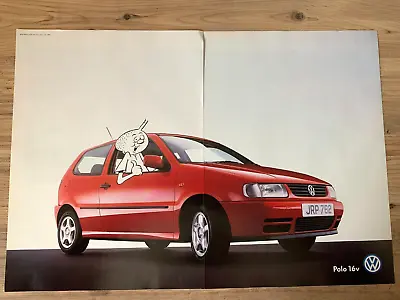 VW POLO 16v 1997 Classic ORIGINAL FRAMEABLE WALL ART CAR ADVERT • $16.79