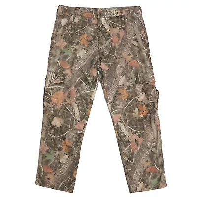 KINGS Camo Woodland Hunting Cargo Jeans Hunter Pants Camouflage Mens 38R 38X31 • $12.95