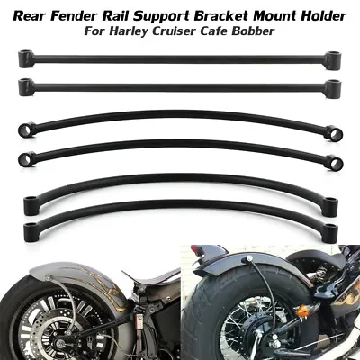 Rear Fender Rail Support Bracket Mount Holder For Harley Cruiser Custom Bobber • $38.46
