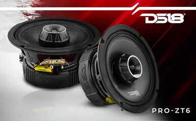 Pair DS18 PRO-ZT6 6.5  2 Way Midrange Car Loud Speakers 900W 4-ohm Super Tweeter • $124.90