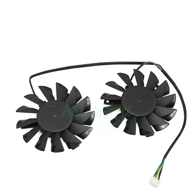 Dual 75mm 4pin PWM Cooling Fan Mounting 52mm PC GPU VGA Video Card PLD08010S12HH • $23.98