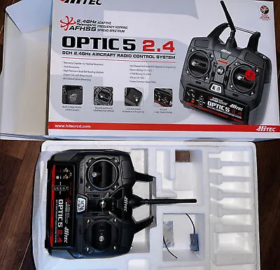 HI-TEC OPTIC 5 - 5 CH. DIGITAL PROPORTIONAL FM RADIO CONTROL SYSTEM In Box • $33.99