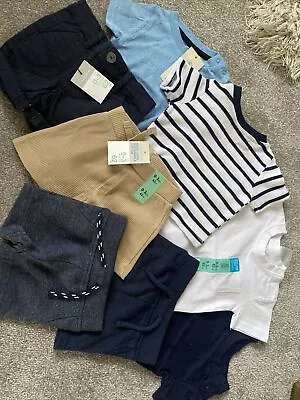 £9.99 • Buy Baby Boys Shorts And T Shirt Bundle 0-3 Months