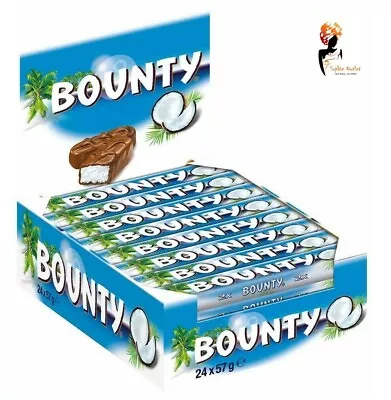 £29.83 • Buy BOUNTY MILK CHOCOLATE Bars Full Case Box 57g X 24 Free Delivery Cheapest