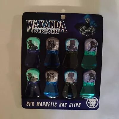 Marvel's Black Panther Wakanda Forever 8 Pack Magnetic Bag Clips NEW • $4.25