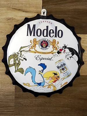 Rare Modelo Especial Beer Bottle Cap Heavy Meta Sign Vintage Man Cave Bar Decor  • $19.77