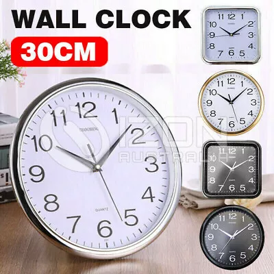 $14.54 • Buy Wall Clock Quartz Round Square Wall Clock Silent Non-Ticking