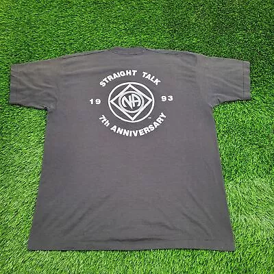 Vintage 1993 Narcotics-Anonymous 7th-Anniversary Shirt 2XL 25x30 Faded-Black USA • $168.95