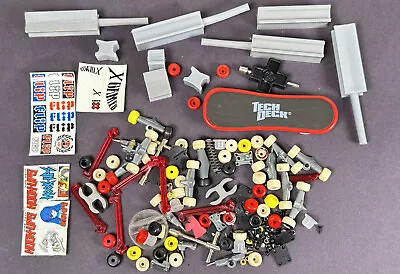 Vintage Tech Deck Accessories Lot - Wheels / Trucks / Tools / Board / Connectors • $25