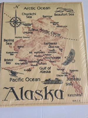 $14.99 • Buy Alaska Vacation A.C.E. Photo Album Embossed Map Shrinkwrapped New