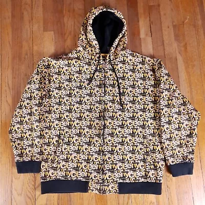 Vintage Y2k Enyce All Over Print Jesse Pinkman Style Hoodie Full Zip Up Size 2XL • $74.99