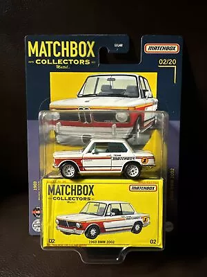 Matchbox  Collectors Edition 1969 BMW 2002  #02/20 - White & Red W/ Real Riders • $23