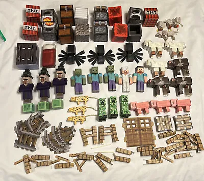 Minecraft Paper Craft Lot Blocks Chest Figures Assembled Zombie Creeper Tnt Pig • $34.99