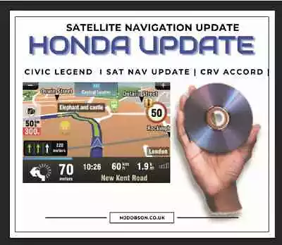 Honda Navigation Sat Nav Update Map Cr-v Civic Disc Ver 3.c0 West Latest Dvd  • £18.53