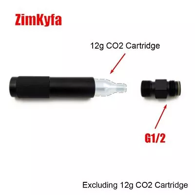 12g Co2 Quick Change Adapter 12 Gram Carbon Dioxide Cartridges To G1/2-14 Black • $7.99