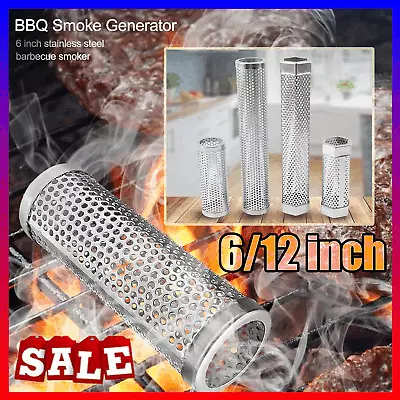 Hexagon BBQ Smoker Tube Stainless Steel Grill Accessory Smoking Box Long Lasting • $4.70