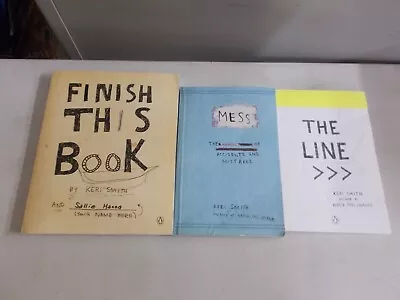 3 Keri Smith The Line Mess Finish This Book Trade Pb Accidents Mistakes • $10.99