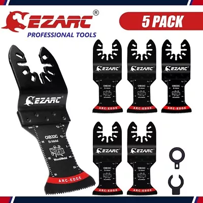 5PC EZARC Arc Edge Oscillating Saw Blade Clean Cut For Metal And Wood With Nails • $17.58