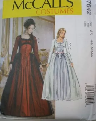 McCall's 7642 Misses Pattern Victorian Renaissance Steampunk Sizes 6-14 • $9.99